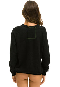 Aviator Nation Bolt Fade Sweatshirt in Black / Pink Purple