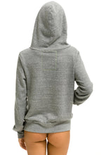 Load image into Gallery viewer, Aviator Nation 5 Stripe Zip Hoodie in Heather Grey / Purple Orange