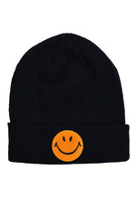 Load image into Gallery viewer, Aviator Nation Smiley Beanie in Black