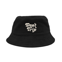 Load image into Gallery viewer, FREE &amp; EASY DON&#39;T TRIP FAT CORDUROY BUCKET HAT BLACK