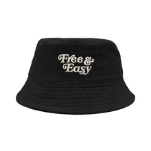 Load image into Gallery viewer, FREE &amp; EASY DON&#39;T TRIP FAT CORDUROY BUCKET HAT BLACK