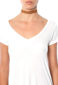 Vanessa Mooney Suede Cut Out Choker