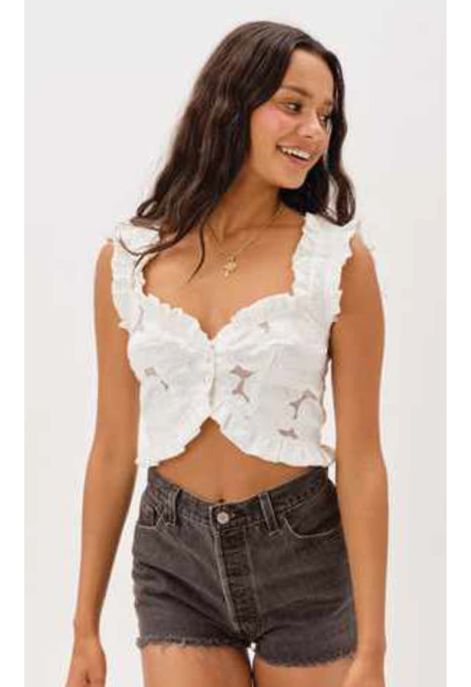 For Love & Lemons Evelyn Crop Top