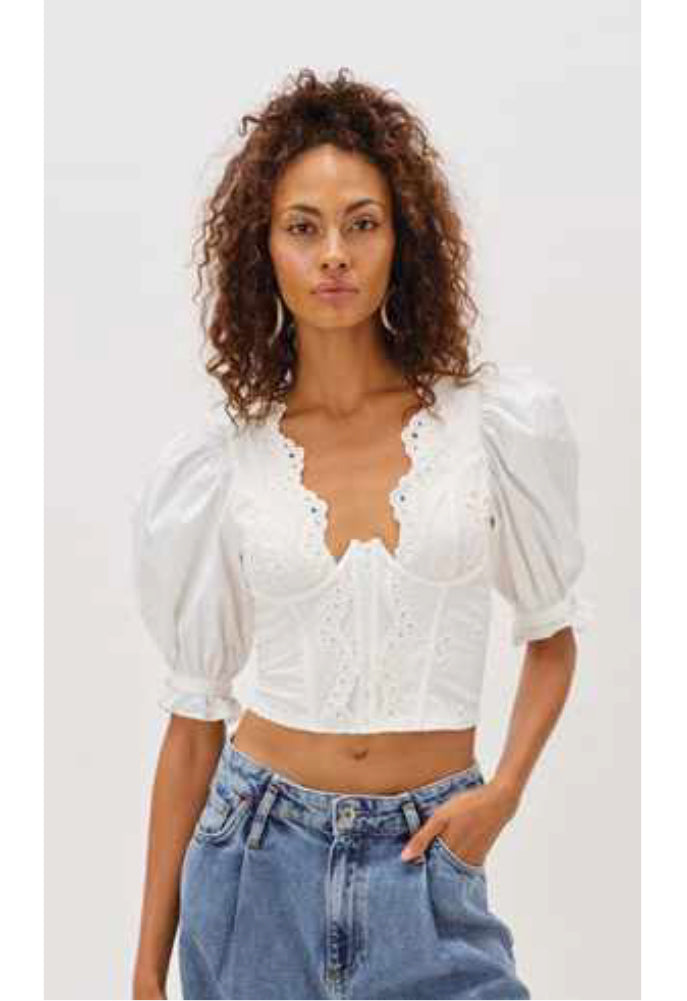 For Love & Lemons Serena Crop Top