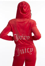 Load image into Gallery viewer, Juicy Couture Velour Embellished Zip-Up Hoodie
