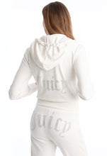 Load image into Gallery viewer, Juicy Couture Velour Embellished Zip-Up Hoodie
