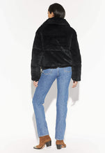 Load image into Gallery viewer, Apparis Billie Velvet Puffer Coat In Noir