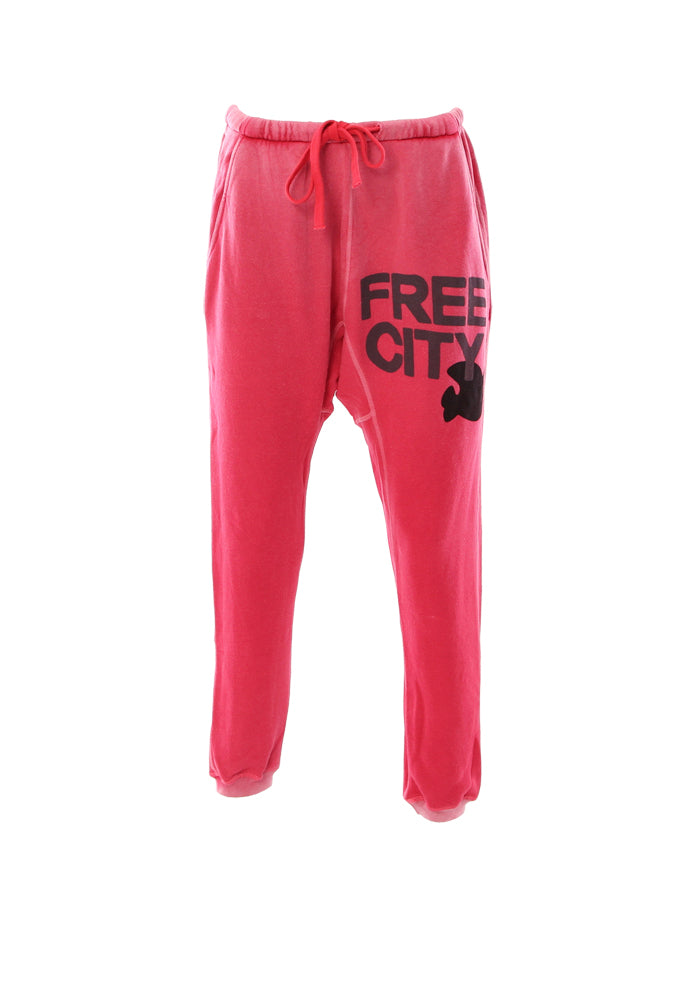 FREE CITY Super Fluff Pocket Lux Sweatpant in Custos Red Glass