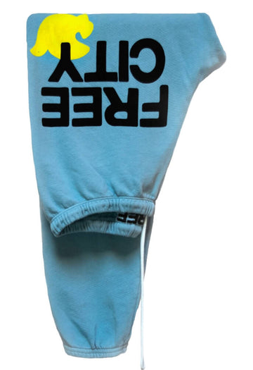FREE CITY Large Sweatpants in Blue Comet