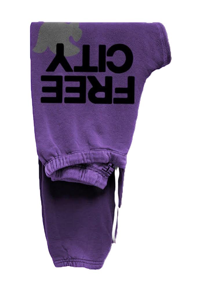 Free City Large Sweatpants in PurpleFloor