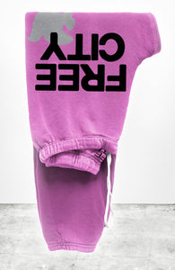 FREE CITY UNISEX LARGE SWEATPANT - PINKLIPS