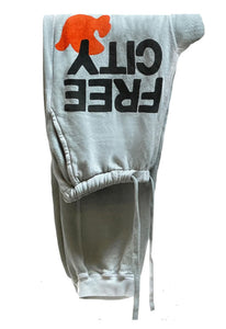 FREE CITY Large Sunfades Pocket Sweatpant in Silvercloud Sunfade