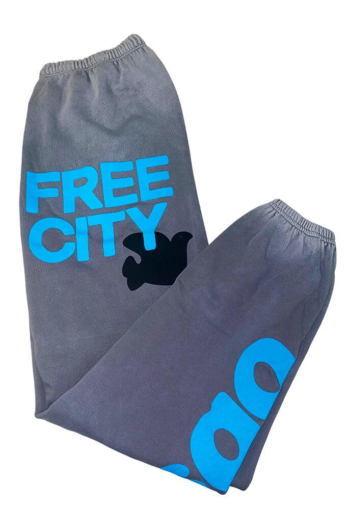 FREE CITY Lets Go Supervintage Sweatpant in DovesGray Sunfade