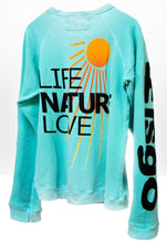 Load image into Gallery viewer, FREE CITY Lets Go Sparrow LNL Supervintage Raglan in Bluegumm Sunfade