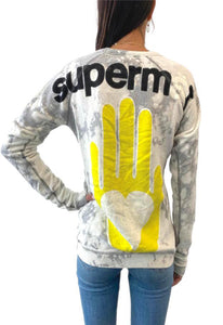 FREE CITY Super Vintage Giant Open Hand Raglan Sweatshirt