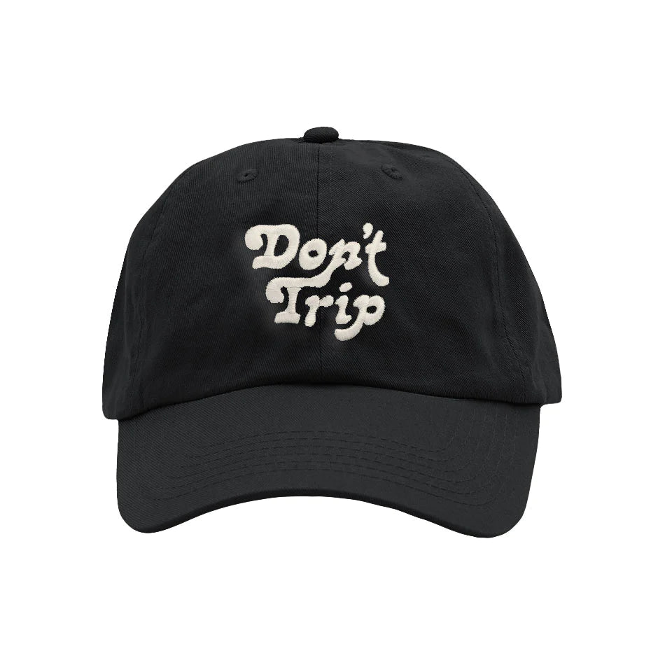 Free & Easy DON'T TRIP DAD HAT in Black