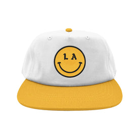 Free & Easy BE HAPPY TWO TONE SHORT BRIM SNAPBACK HAT