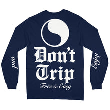 Load image into Gallery viewer, FREE &amp; EASY UNISEX OLDE ENGLISH LS TEE IN NAVY