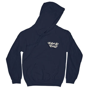 FREE & EASY UNISEX DON'T TRIP DROP SHADOW OG HOODIE in NAVY