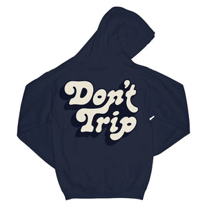 FREE & EASY UNISEX DON'T TRIP DROP SHADOW OG HOODIE in NAVY