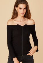 Load image into Gallery viewer, LnA Tori Off The Shoulder Zip Top