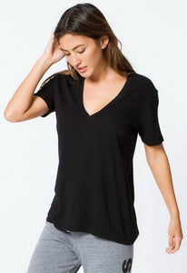 Monrow Oversized V Neck Tee