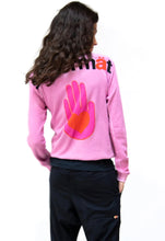 Load image into Gallery viewer, FREE CITY Giant Open Hand Raglan in Pinklight