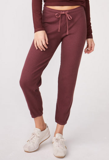 Monrow Rib Elastic Waist Sweatpants
