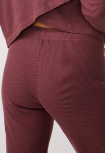 Monrow Rib Elastic Waist Sweatpants