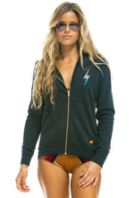 Load image into Gallery viewer, Aviator Nation Bolt Zip Hoodie in Rainbow Pink