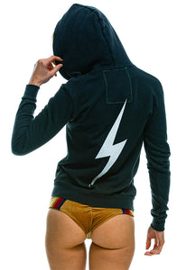 Aviator Nation Bolt Zip Hoodie in Charcoal