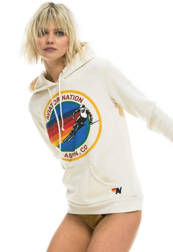Aviator Nation Pullover Hoodie in Vintage White