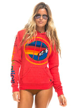 Load image into Gallery viewer, Aviator Nation Pullover Hoodie in Neon Red