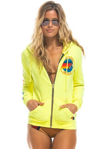 Aviator Nation Neon Zip Logo Hoodie