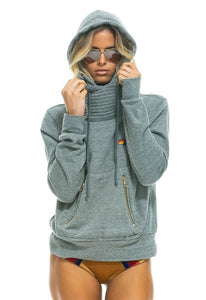Aviator Nation Ninja Pullover Hoodie in Heather Grey