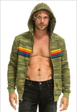 Load image into Gallery viewer, Aviator Nation 5 Stripe Camo Zip  Hoodie