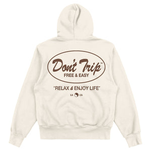 FREE & EASY UNISEX OVAL HEAVY FLEECE HOODIE