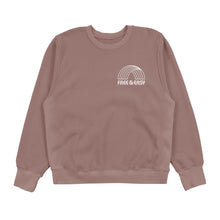 Load image into Gallery viewer, FREE &amp; EASY RAINBOW UNISEX HEAVY FLEECE SWEATSHIRT IN MAUVE