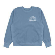 Load image into Gallery viewer, FREE &amp; EASY RAINBOW UNISEX HEAVY FLEECE SWEATSHIRT IN WORN INDIGO