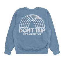 Load image into Gallery viewer, FREE &amp; EASY RAINBOW UNISEX HEAVY FLEECE SWEATSHIRT IN WORN INDIGO