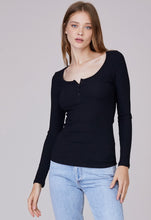 Load image into Gallery viewer, LnA Chriselle Rib Henley