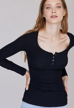 Load image into Gallery viewer, LnA Chriselle Rib Henley
