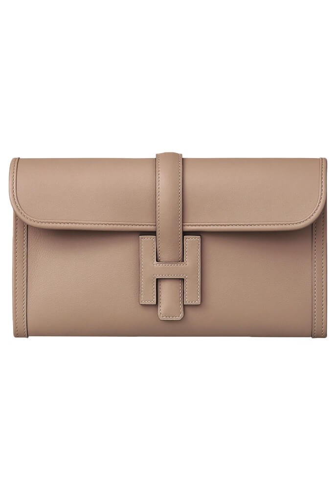 Hermes Jige Elan 29 H clutch in Gris Étain