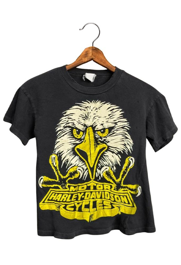 MadeWorn Harley Davidson Eagle Cropped Tee