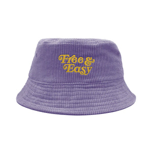FREE & EASY DON'T TRIP FAT CORDUROY BUCKET HAT PURPLE