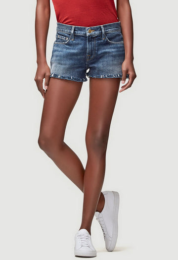 FRAME Denim Le Cutoff Shredded Raw