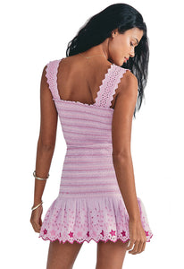 LoveShackFancy Jax Mini Dress in Lavender Fields
