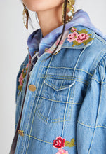Load image into Gallery viewer, LoveShackFancy Devia Cropped Denim Jacket