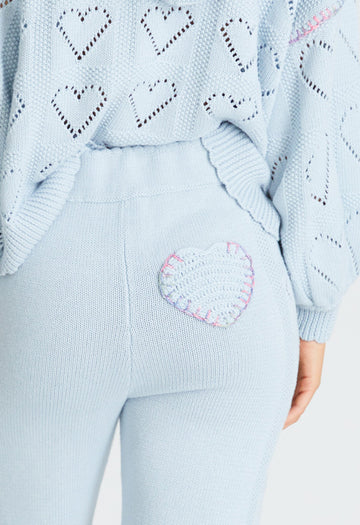 LoveShackFancy Toro Pant in Morning Coast Blue