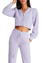 Load image into Gallery viewer, LoveShackFancy Avignon Cropped Cardigan in Purple